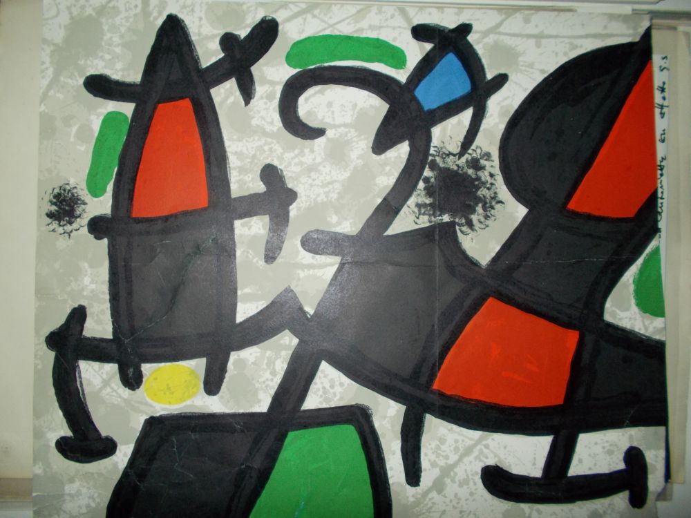 Lithograph Miró - La fusée