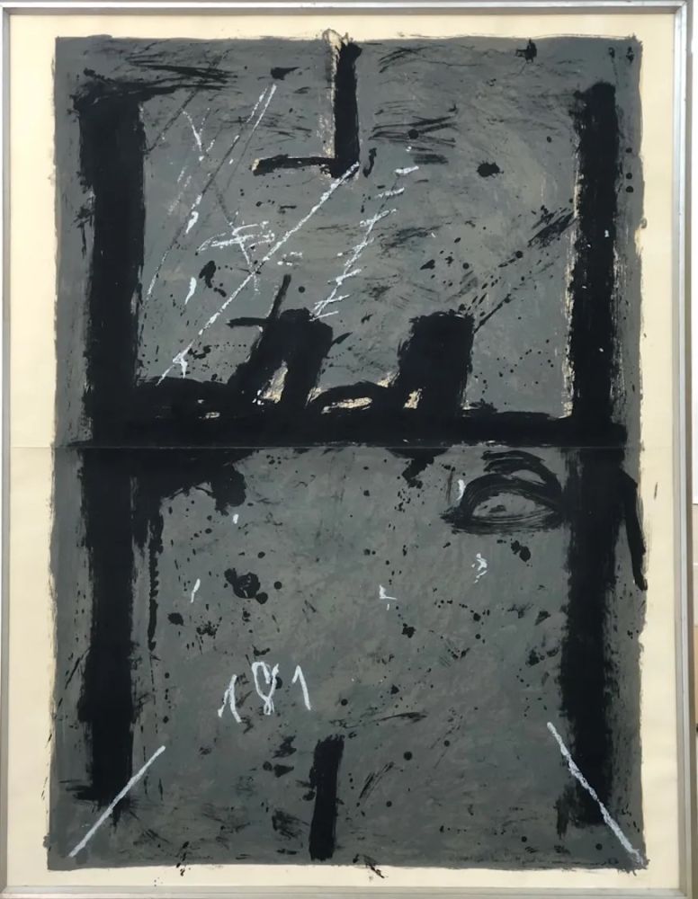 Lithograph Tàpies - La Grande Grise