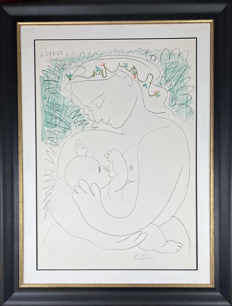 Lithograph Picasso - La Grande Maternité