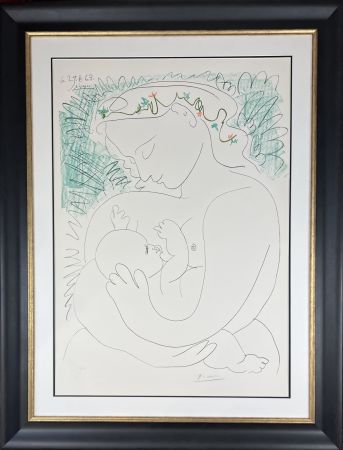 Lithograph Picasso - La Grande Maternité