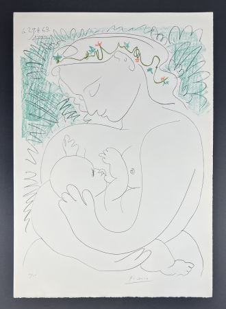 Lithograph Picasso - La Grande Maternité