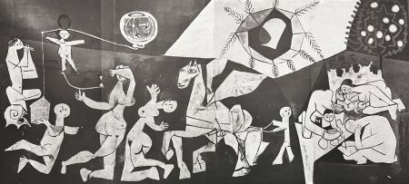 Lithograph Picasso - La Guerre et la Paix Collotype