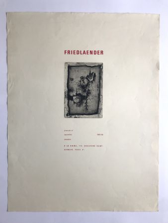 Poster Friedlaender - La Hune