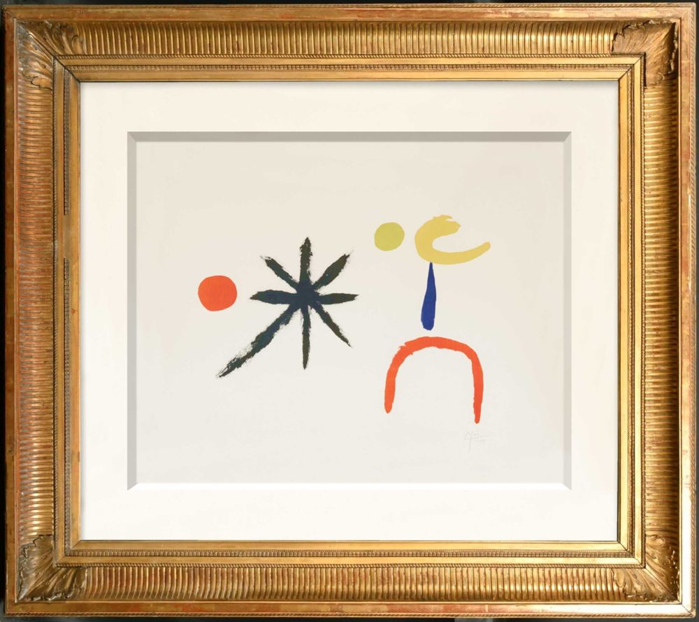 Lithograph Miró - La Jeune Fille au Clair de Lune