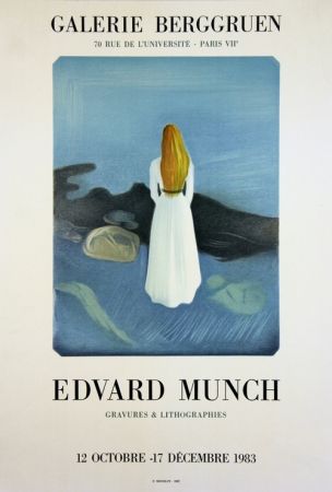Lithograph Munch - La Jeune Fille sur la Jttée