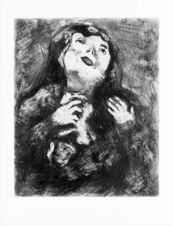 Engraving Chagall - La Jeune Veuve