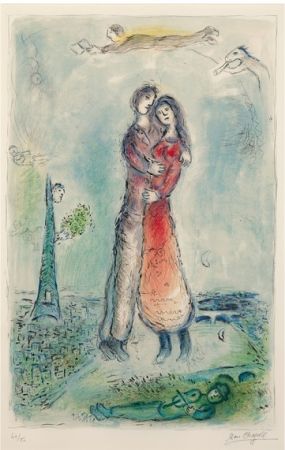 Lithograph Chagall - La Joie