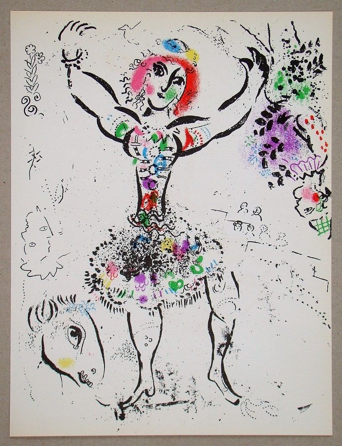 Lithograph Chagall - La Jongleuse