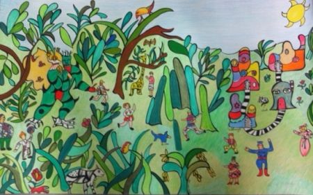 Lithograph De Saint Phalle - La jungle 2