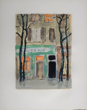 Lithograph Van Dongen - La Laiterie de la Place du Tertre, 1949