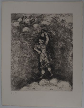 Etching Chagall - La laitière (La laitière et le pot au lait)
