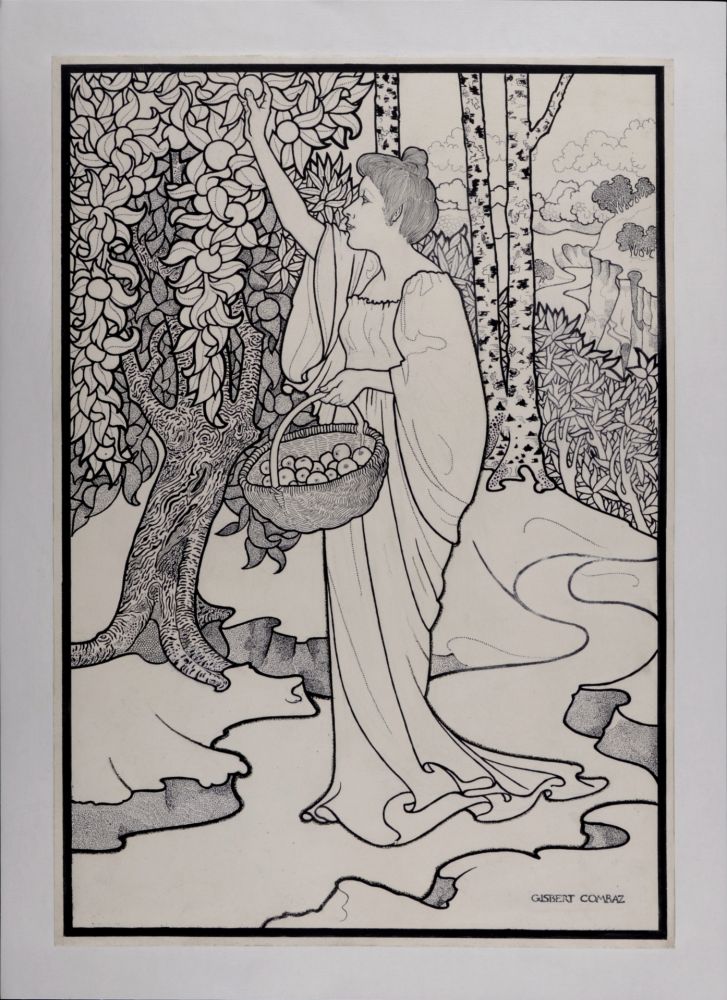 Lithograph Combaz - La libre Esthétique, 1901 - Rare!