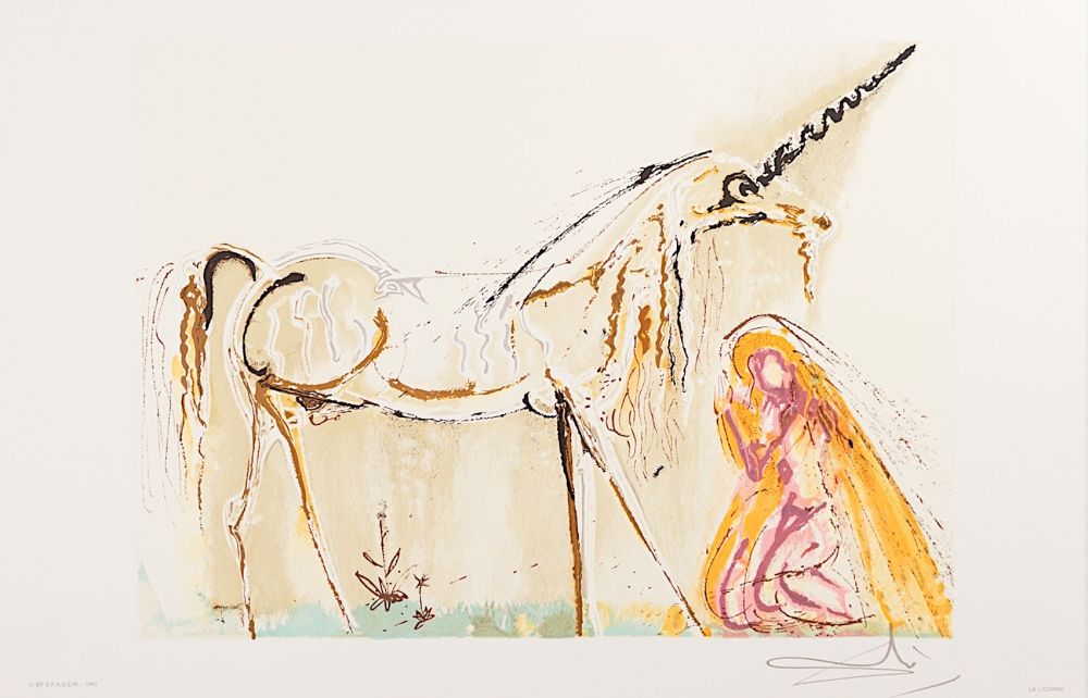 Lithograph Dali - La Licorne (Unicorn)