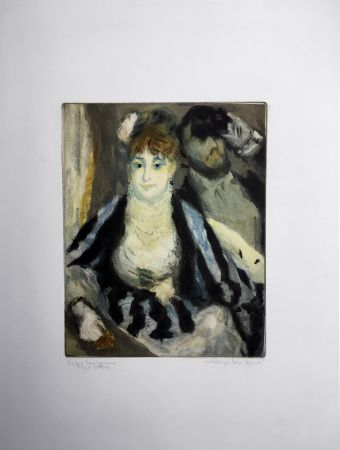 Aquatint Renoir - LA LOGE (d'après Pierre-Auguste Renoir, gravé par Jacques Villon) 