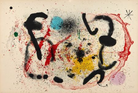 Lithograph Miró - La lune rituelle