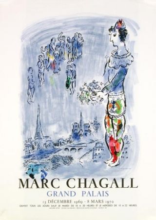 Lithograph Chagall - La Magicien de Paris