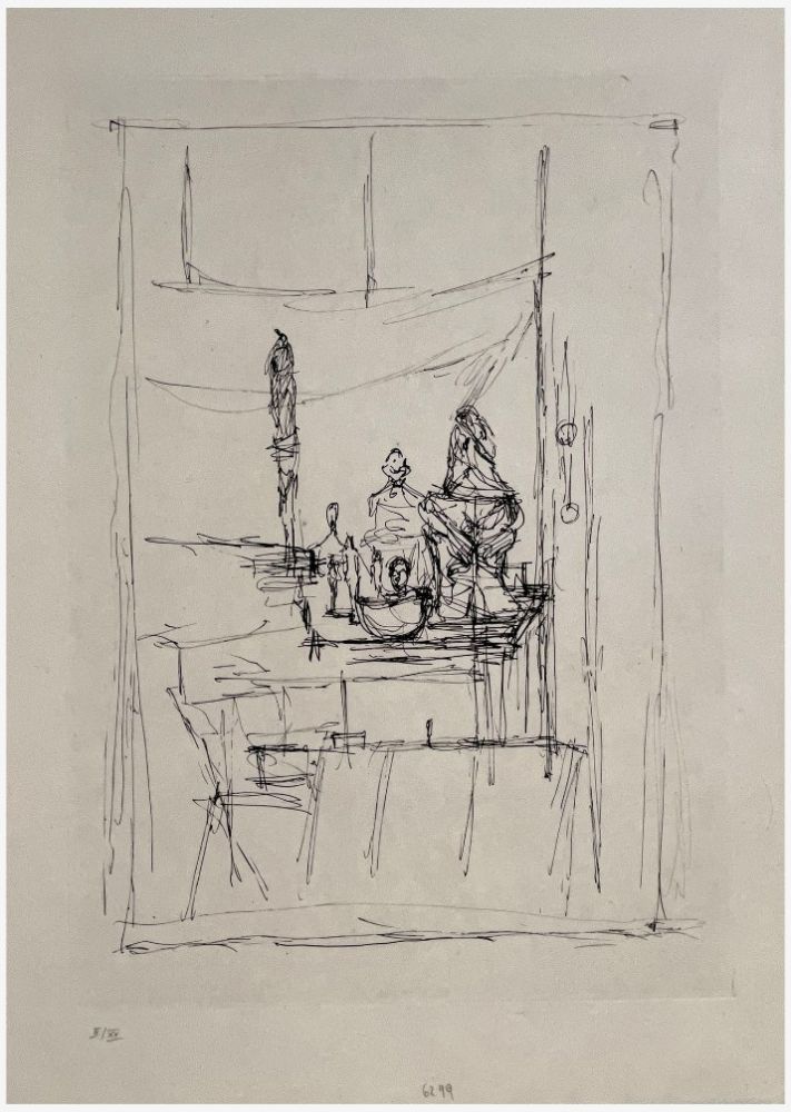 Engraving Giacometti - La magie quotidienne (l'atelier)