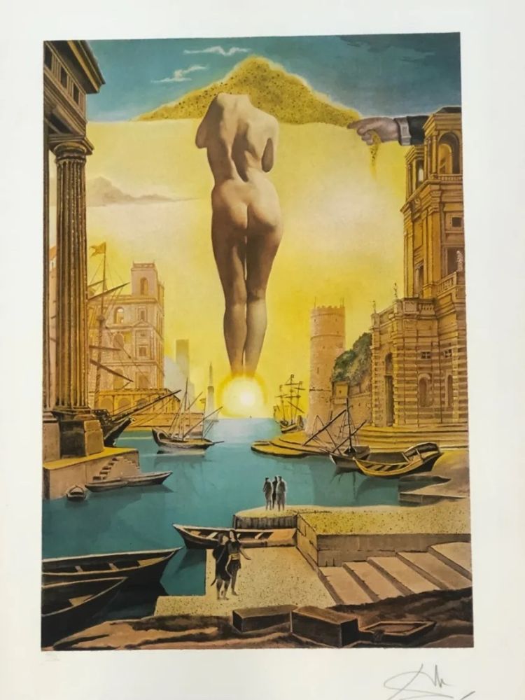 Lithograph Dali - La Main de Dali retirant la toison d' or