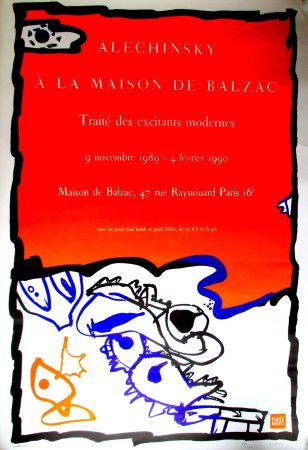 Lithograph Alechinsky - La Maison de Balzac