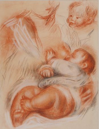 Lithograph Renoir - La maternité