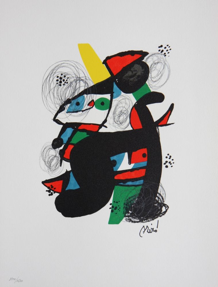 Lithograph Miró - La Melodie Acide (M. 1222)