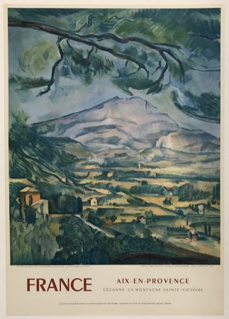 Lithograph Cezanne - La Montagne Sainte-Victoire
