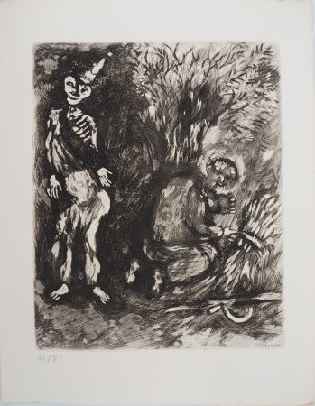 Etching Chagall - La mort et le bucheron