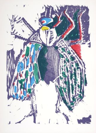 Woodcut Lorjou - La Mouche, 1965