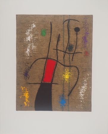 Lithograph Miró - La musicienne