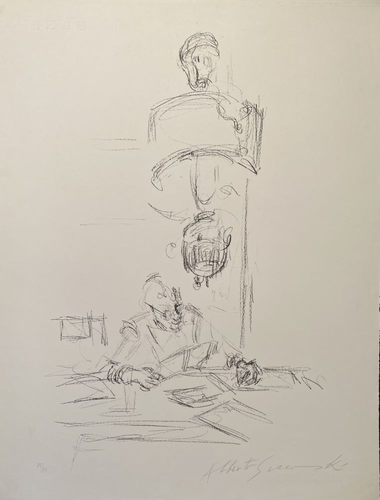 Lithograph Giacometti - La mère de l'artiste lisant sous la lampe à Stampa III