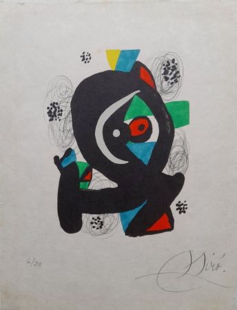 Lithograph Miró - La mélodie acide