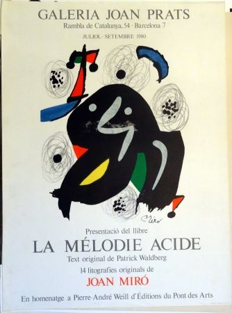 Poster Miró - La Mélodie Acide 1980