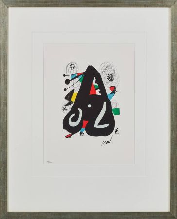 Lithograph Miró - La Mélodie Acide, Planche IX