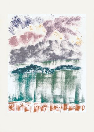 Lithograph Masson - La nuit à Bellagio (Voyage à Venise)