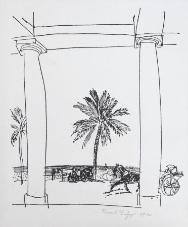 Lithograph Dufy - La Palais de la Méditerranée