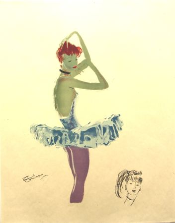 Lithograph Domergue - La Parisienne  Ballerine 