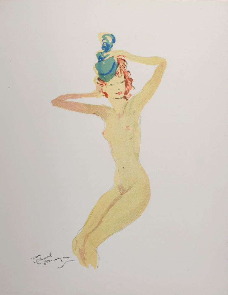 Lithograph Domergue - La Parisienne : Elvire, 1956