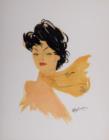 Lithograph Domergue - La Parisienne : Gigi, 1956