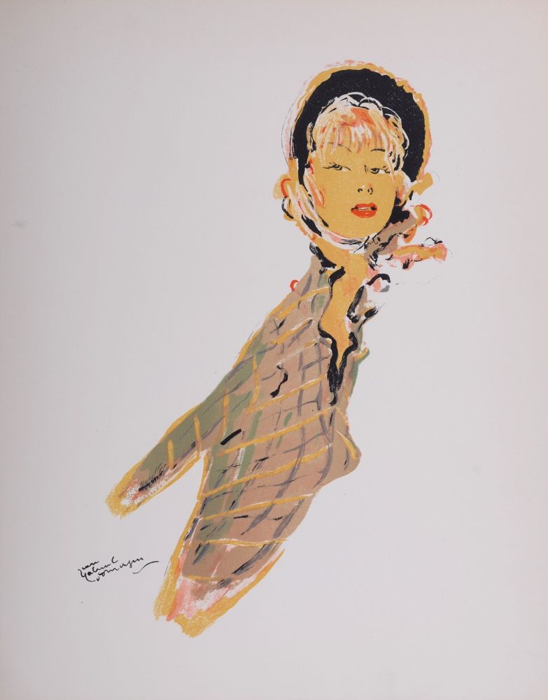 Lithograph Domergue - La Parisienne : Guillaumette, 1956