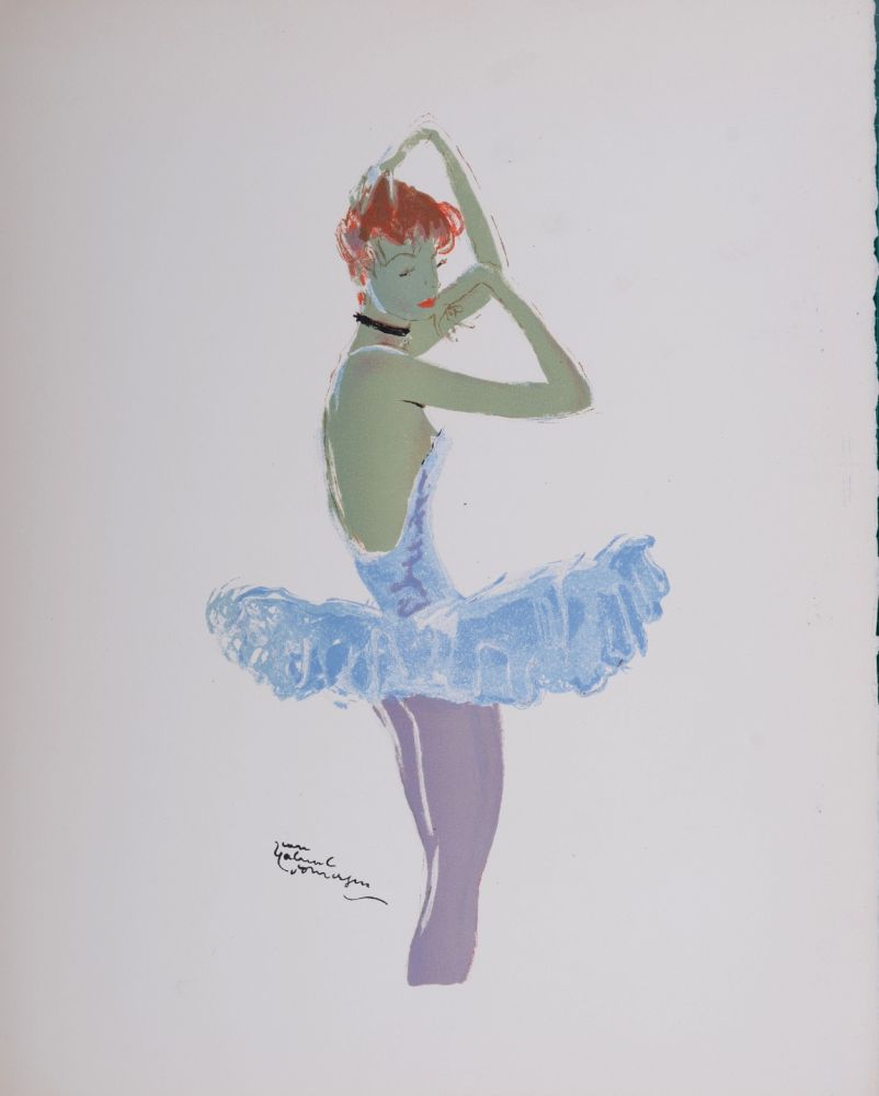 Lithograph Domergue - La Parisienne : La Ballerine, 1956