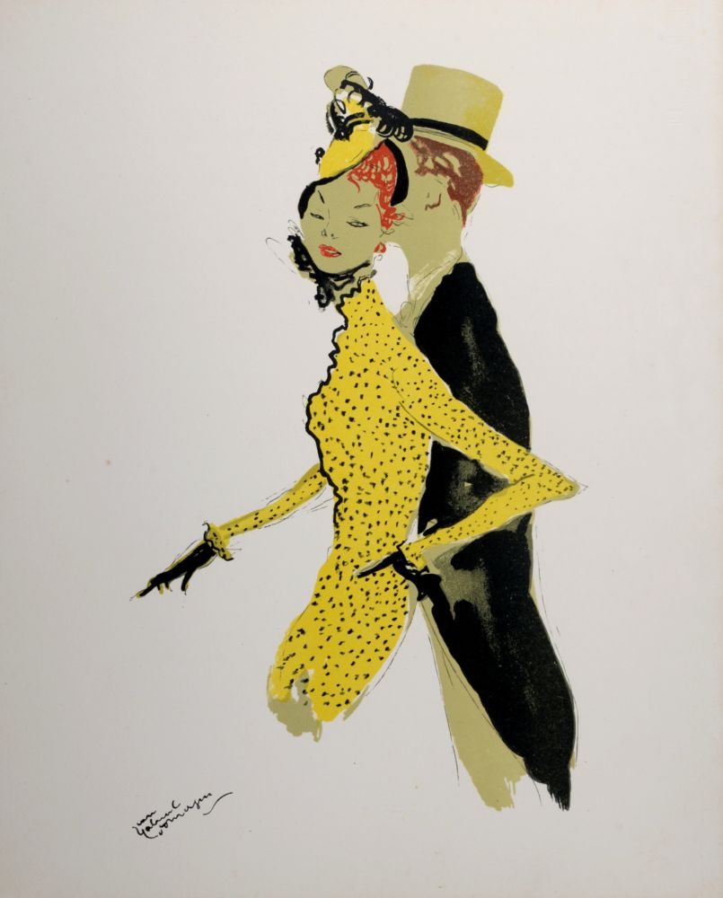 Lithograph Domergue - La Parisienne : La belle Hélène, 1956