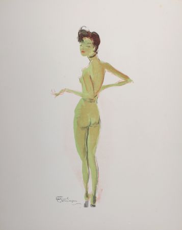 Lithograph Domergue - La Parisienne : Odette, 1956
