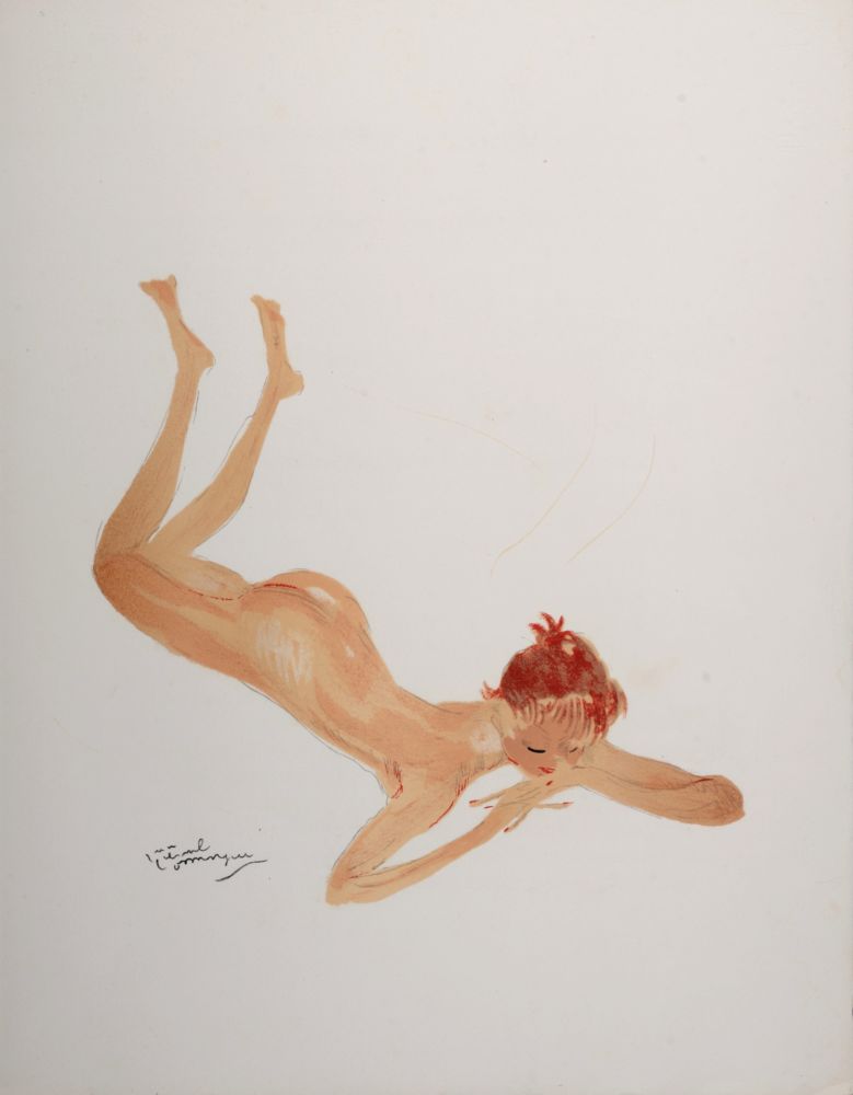 Lithograph Domergue - La Parisienne : Sabine, 1956