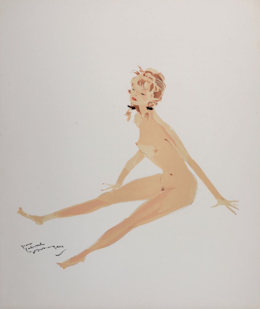 Lithograph Domergue - La Parisienne : Suzette, 1956