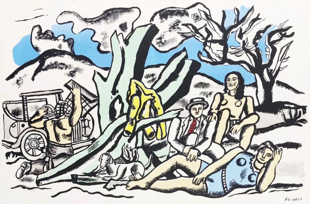 Lithograph Leger - La Partie de Campagne