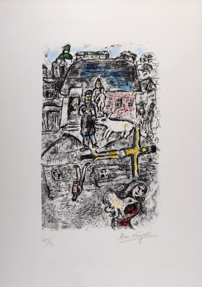 Lithograph Chagall - La Passion, 1975 - Hand-signed!