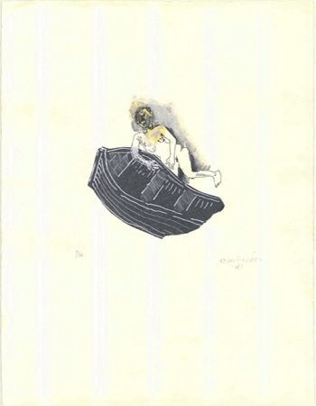 Lithograph González - La patera / The Raft