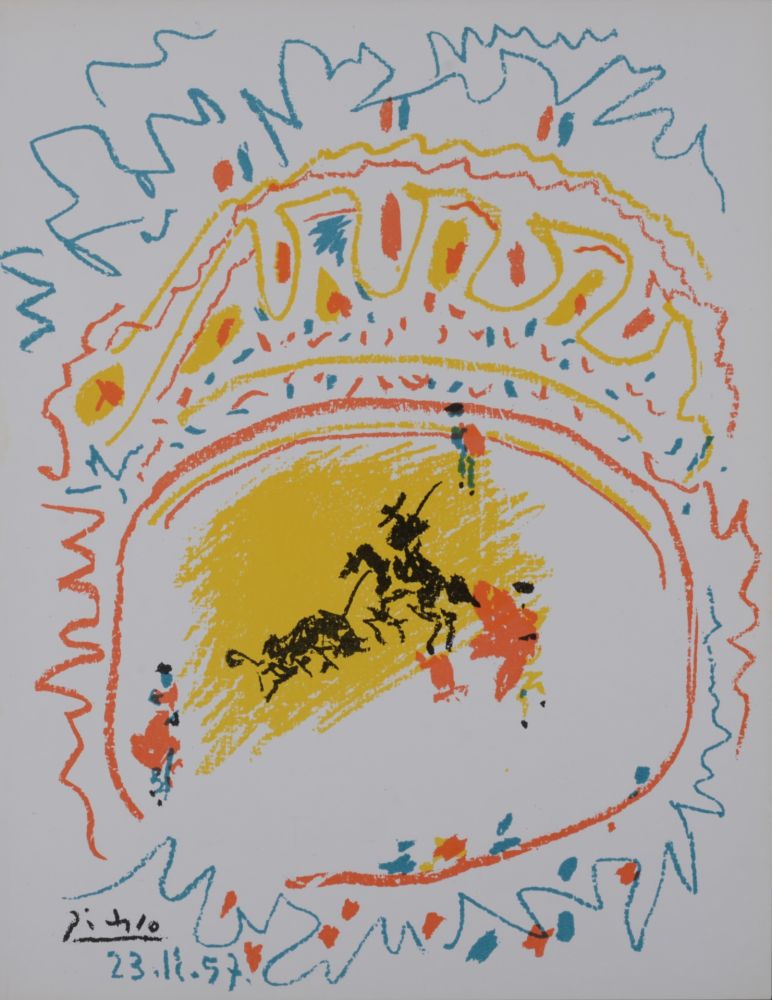 Lithograph Picasso - La petite corrida, 1958