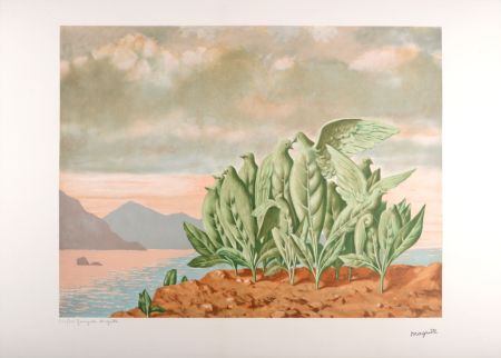 Lithograph Magritte - La Philosophie et la Peinture : Nid d'oiseau, C. 1979