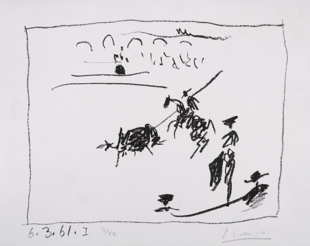 Lithograph Picasso - La Pique, 1961 - Hand-signed